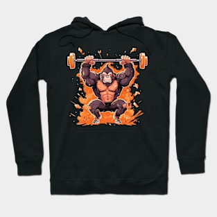 gorilla lifting weight Hoodie